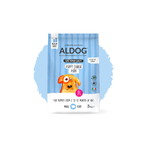 ALDOG PUPPY-JUNIOR PORK Crocchette Medio/Grandi - OMAGGIO